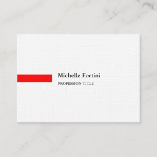 Premium Linen Elegant Plain Minimalist Business Card