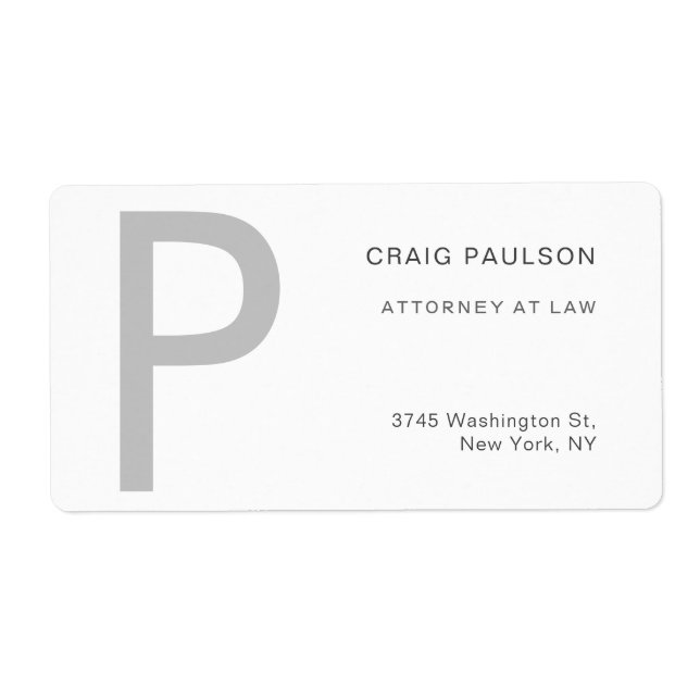 Premium Linen Monogram Attorney at Law Modern (Front)