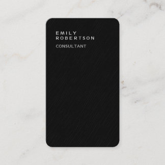 Premium Linen Plain Grey Black Modern Minimalist Business Card