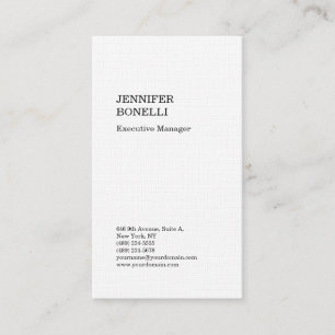 Premium linen plain minimalist modern trendy busin business card