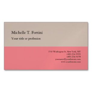 Premium Linen Plain Minimalist Simple Pastel Colou Magnetic Business Card