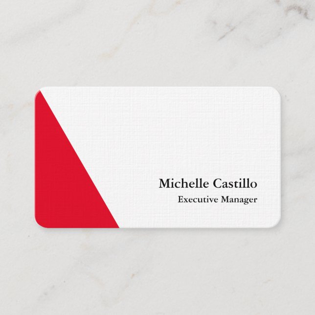 Premium Linen Plain Professional Minimalist Business Card (Front)