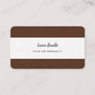 Premium Linen Professional Modern Brown White Business Card