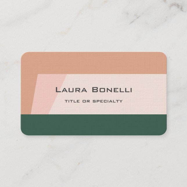 Premium Linen Professional Modern Business Card (Front)