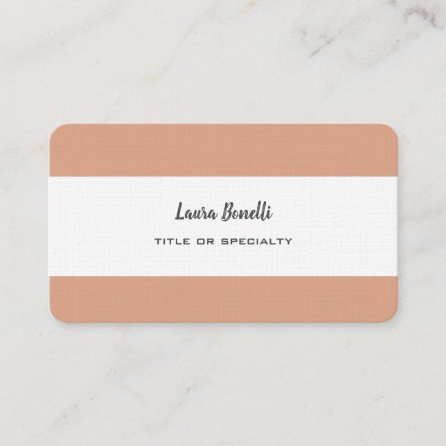 Premium Linen Professional Modern Minimalist Business Card (Front)