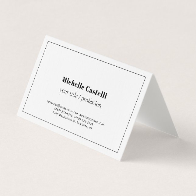 Premium Linen Professional Unique Classical Simple Business Card (Front)