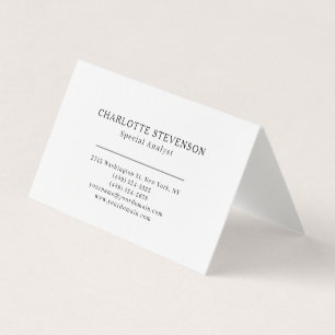 Premium Linen Trendy Professional Plain Minimalist Business Card
