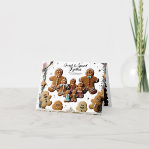 Premium Luxury Gingerbread Family Sweet & Spiced  Card