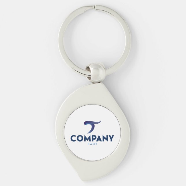Premium Metal Logo Keychain – Corporate Branded  (Front)