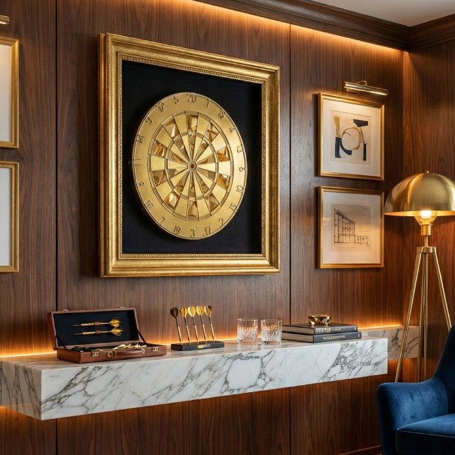 Premium Metallic Golden Design: Luxury Gold Dartboard (Creator Uploaded)