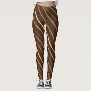 Premium Milk Chocolate Striped Candy Cane Leggings