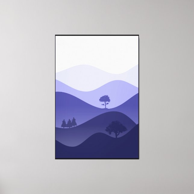 Premium mountain painting canvas print (Front)