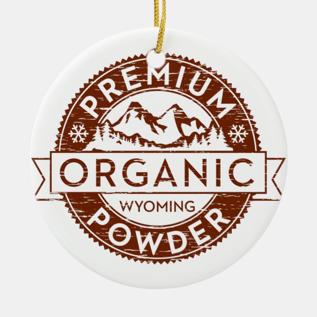Premium Organic Wyoming Powder Ceramic Tree Decoration (Front)