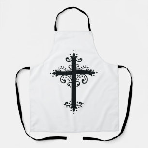 Premium Ornamental Carved Cross Art Apron