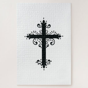 Premium Ornamental Carved Cross Art Jigsaw Puzzle