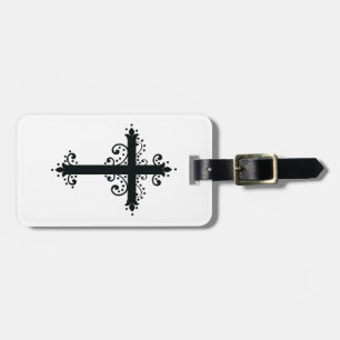 Premium Ornamental Carved Cross Art Luggage Tag