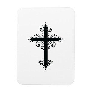 Premium Ornamental Carved Cross Art Magnet