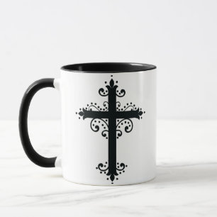 Premium Ornamental Carved Cross Art Mug
