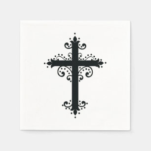 Premium Ornamental Carved Cross Art Napkin