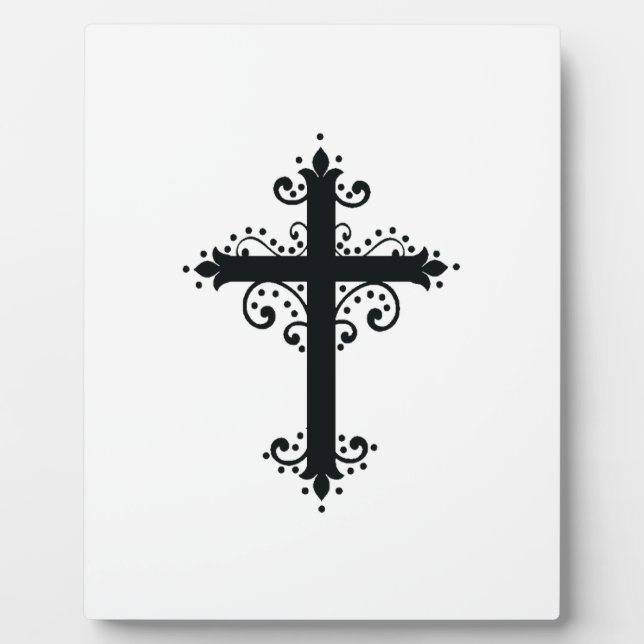 Premium Ornamental Carved Cross Art Plaque (Front)