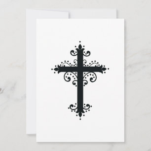 Premium Ornamental Carved Cross Art Thank You Card
