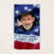 Premium Patriotic Flag Photo Funeral Prayer Card