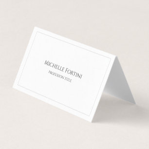 Premium Pearl Elegant Plain Simple Minimalist Business Card