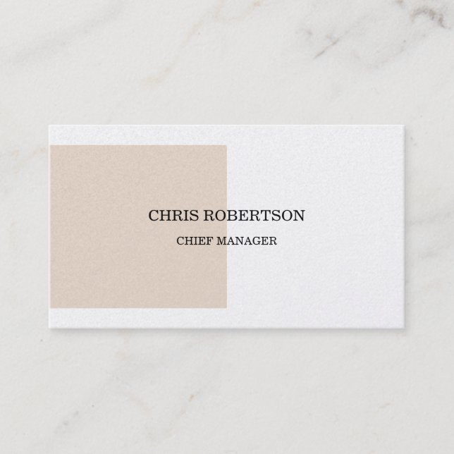 Premium Pearl Modern Minimalist Business Card (Front)