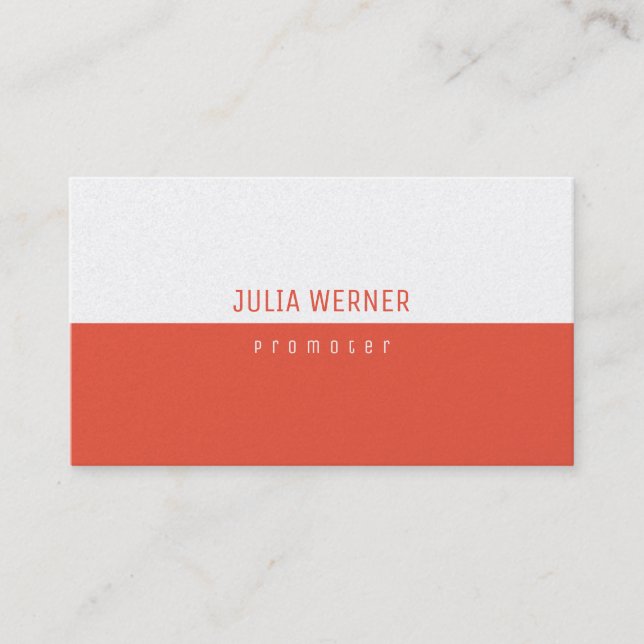 Premium Pearl Paper Modern Promoter Business Card (Front)