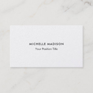 Premium Pearl Trendy Minimalist Professional Plain Business Card