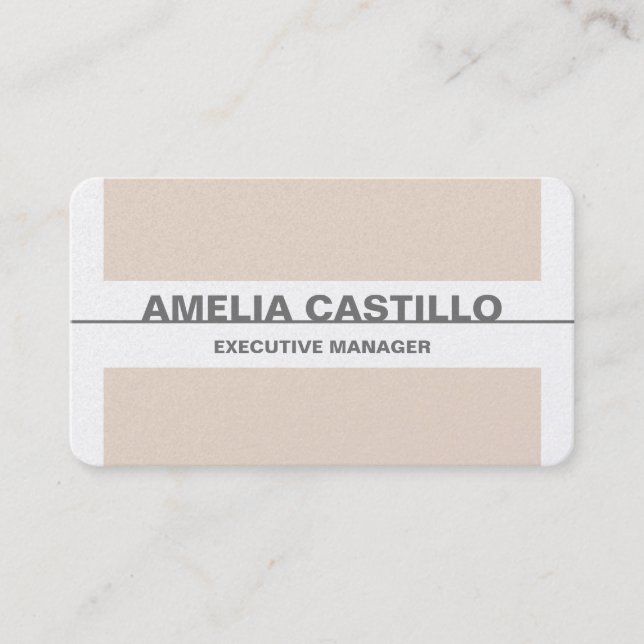 Premium Pearl Trendy Modern Elegant Business Card (Front)