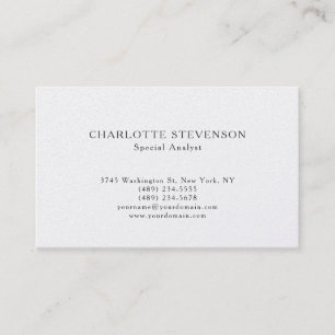 Premium Pearl Trendy Professional Plain Minimalist Business Card