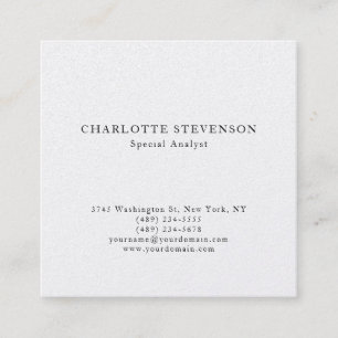 Premium Pearl Trendy Professional Plain Minimalist Square Business Card