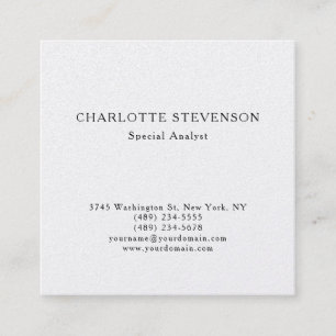 Premium Pearl Trendy Professional Plain Minimalist Square Business Card