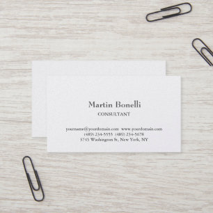 Premium Pearl Unique Classical Simple White Business Card