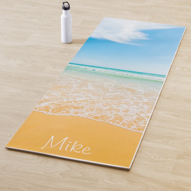 Premium Personalised Beach Themed Yoga Mat (In Situ)