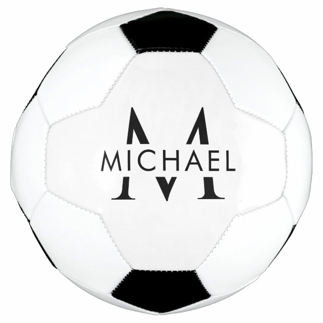 Premium Personalised Monogram Name Soccer Ball Des (Front)