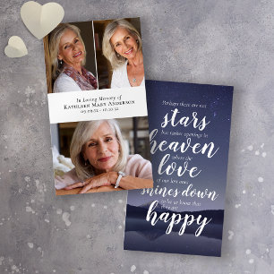 Premium Photo Collage Memorial Prayer Card