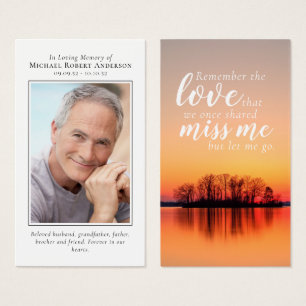 Premium Photo Inspirational Memorial Card