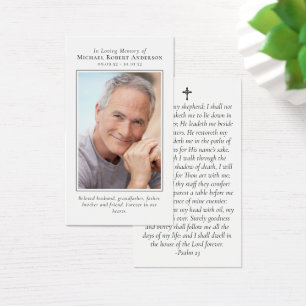 Premium Photo Memorial Prayer Card