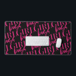 Premium Pink | Girl Boss | Modern Ultra Desk Mat<br><div class="desc">GIRL BOSS - modern,  fun,  trendy and powerful

***For additional zazzle business stationery,  advertising or merchandising items to match this item,  please contact us through the designer contact on the our zazzle homepage.</div>