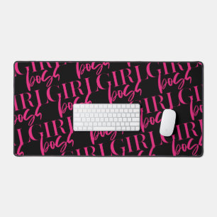 Premium Pink   Girl Boss   Modern Ultra Desk Mat