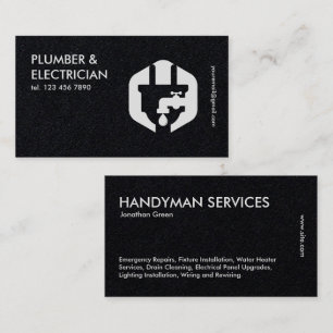 Premium Plumber & Electrician Business Card
