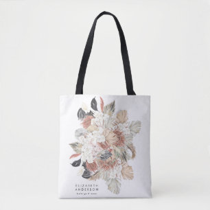 Premium Pure White Pampas Grass Floral Ultra Tote Bag