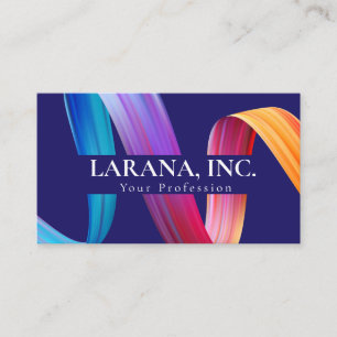 Premium Purple Pink Blue Modern Web Designer Business Card