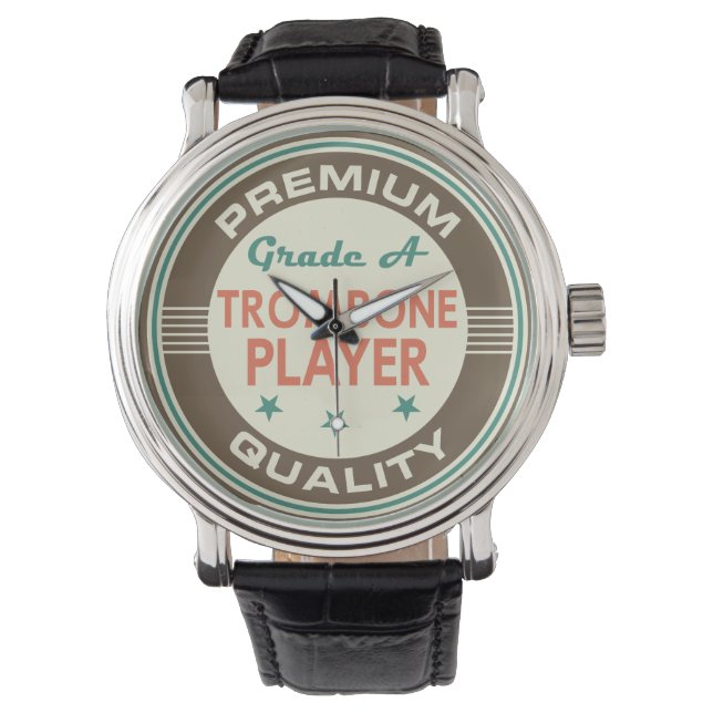 Premium Quality Trombone Player (Funny) Gift Watch (Front)