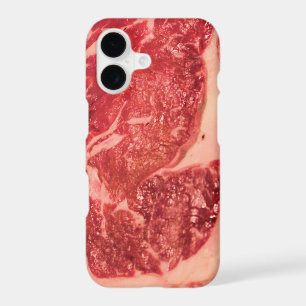 Premium Raw Red Meat Marbled Steak Macro Photo