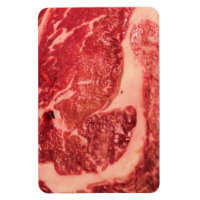 Premium Raw Red Meat | Marbled Steak Macro Photo