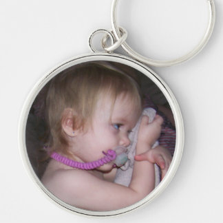 premium round photo keychain