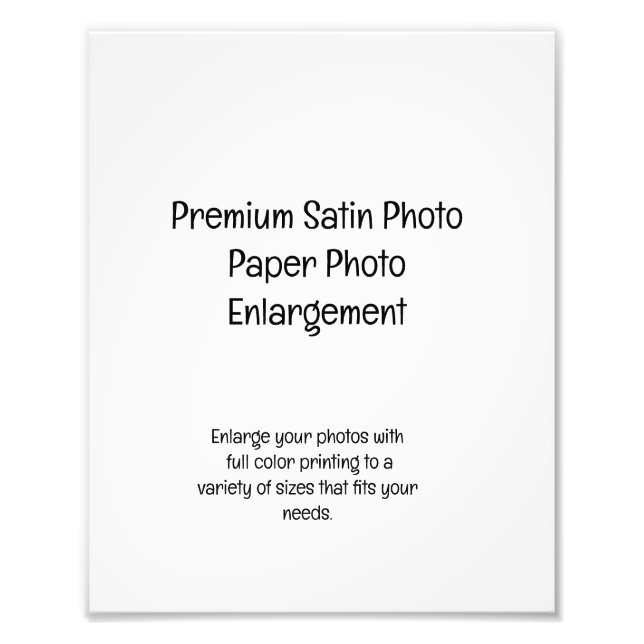 Premium Satin Photo Paper Photo Enlargement (Front)